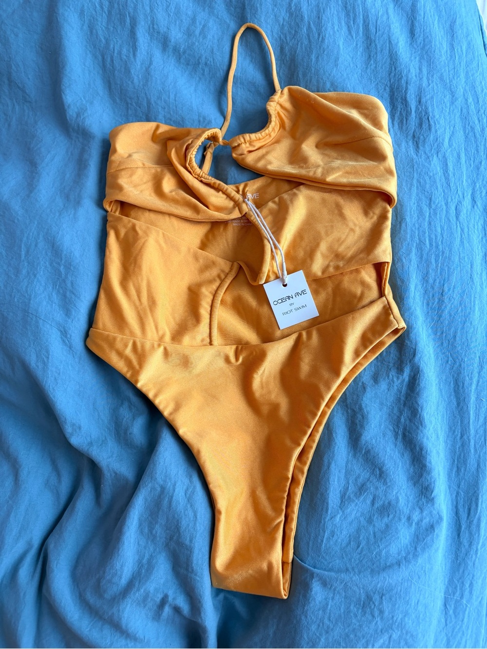 Riot Swim Girls One-Piece Swimsuit in Mustard